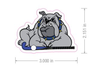 Field Hockey Bulldog Sticker