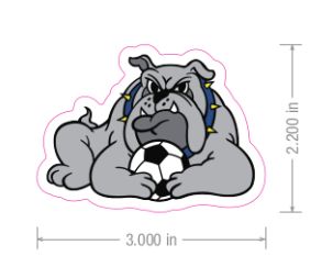 Soccer Bulldog Sticker