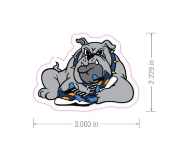 Cross Country Bulldog Sticker