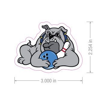 Bowling Bulldog Sticker