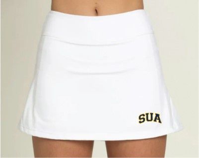 Gold Hinge Ivory Pleated Back Skort