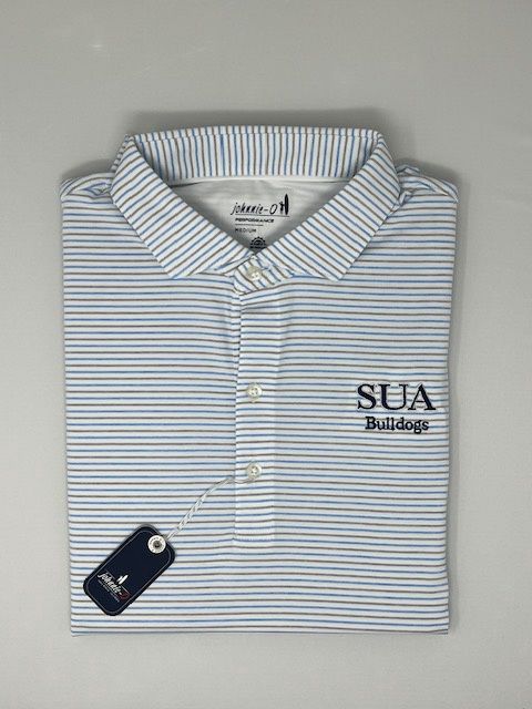 Men&#39;s Vik Striped Jersey Performance Polo by Johnnie O