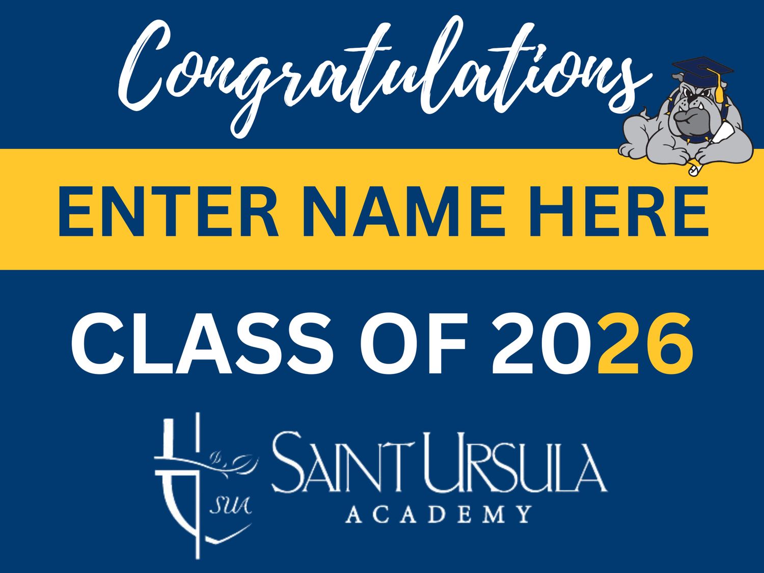 Personalized Graduation Yard Sign