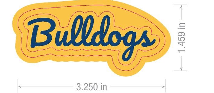 Bulldogs Script Sticker