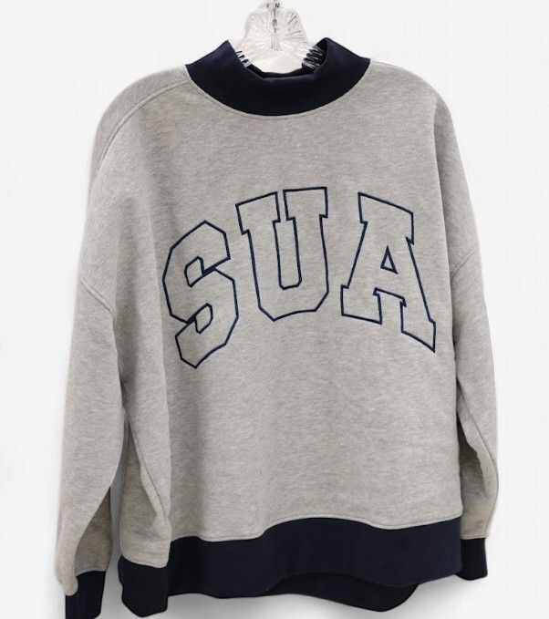 Tipped Mock Neck Sweatshirt