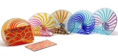 HAND BLOWN GLASS BUSINESS CARD HOLDER