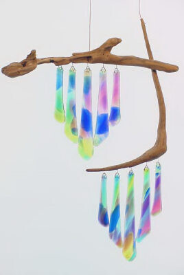 TINKLY WINKLER GLASS AND WOOD WIND CHIME MEDIUM