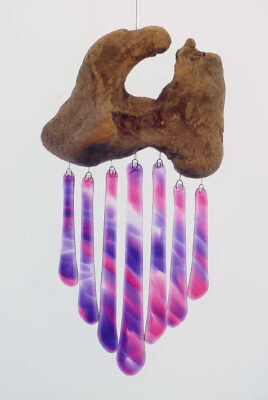TINKLY WINKLER GLASS AND WOOD WIND CHIME - XL