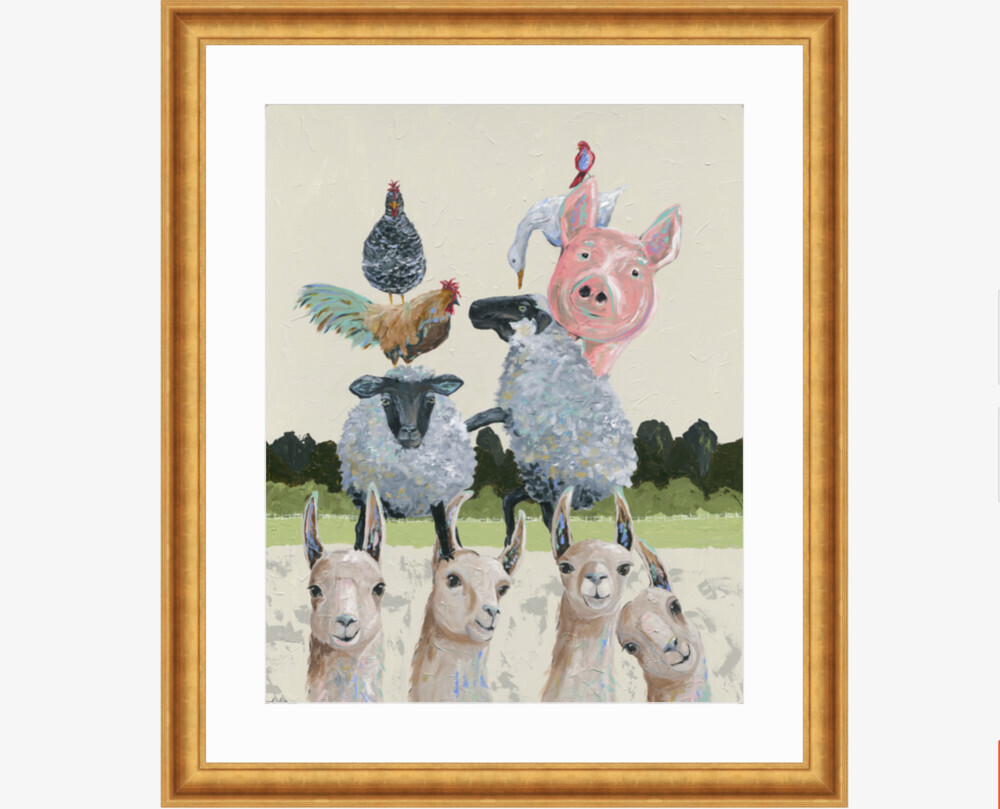 LLAMA LLAMA PIG - PAPER PRINT 8X10 UNFRAMED
