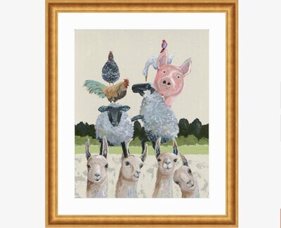 LLAMA LLAMA PIG - PAPER PRINT 8X10 UNFRAMED