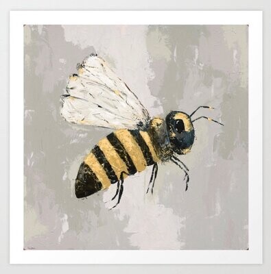 BUSY BEE - PAPER PRINT 8X8 UNFRAMED