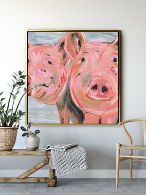 DORIS &amp; ROSIE - PAPER PRINT 8X8 UNFRAMED
