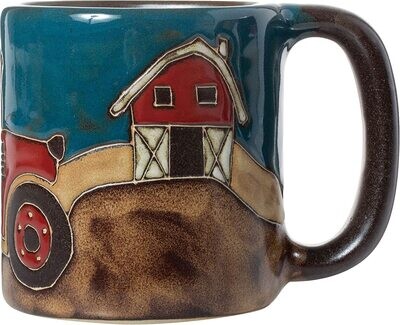 MARA STONEWARE MUG - FARM SCENE
