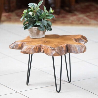TEAK SLAB STAND - LARGE 12"H