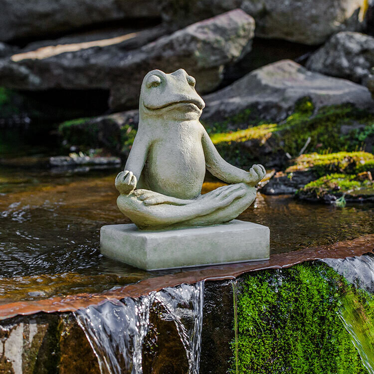 MINI ZEN FROG STONE STATUE