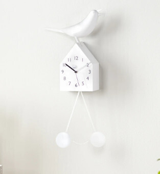 MOTION BIRDHOUSE CLOCK - WHITE