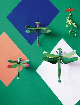 SET OF 3 DRAGONFLIES - WALL DECORATION |  PUZZLE