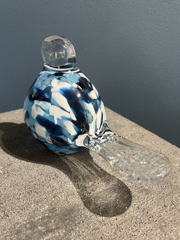 PREMIUM GLASS BIRD WITH STAKE - BLUE