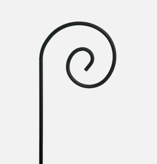 Shepherd's hook stake. 12 inches tall. Great for pots or planters or small garden areas.