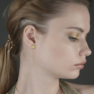 Small Picture Stud Earrings (Unhappy Face)
