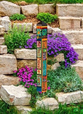 ART POLE 40&quot; - MAY PEACE PREVAIL