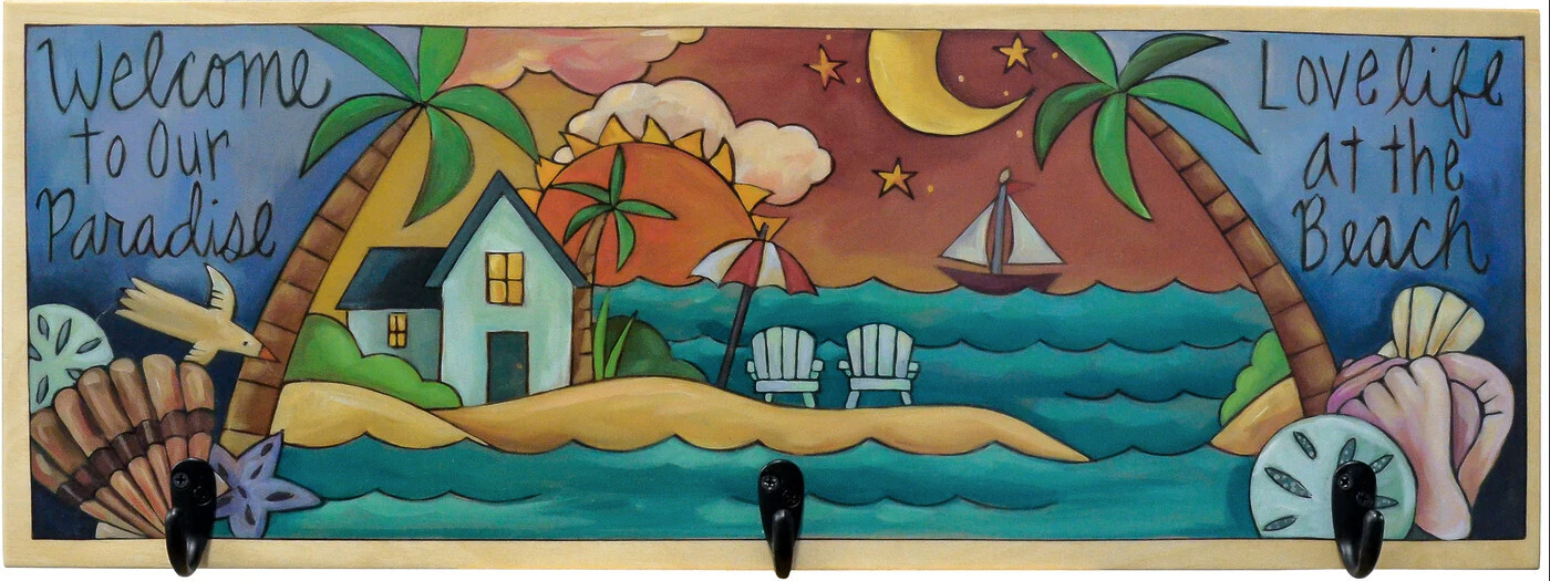 TOES IN THE WATER 2FT COAT RACK