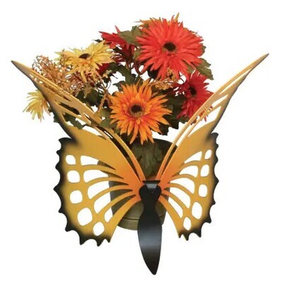 BUTTERFLY PLANT HOLDER - YELLOW MONARCH
