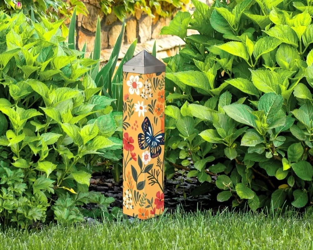ART POLE 20&quot; - MEADOW FLORA ORANGE