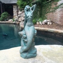 30&quot; Sexy Mermaid - Bronze Patina