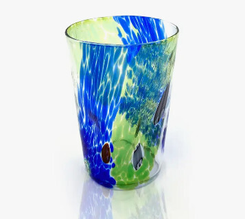MURANO DRINK GLASSES NAIF-13-10 BL/GR