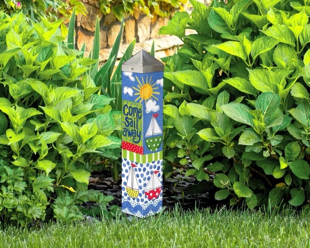 ART POLE 20&quot; - SAIL AWAY Artwork by Lynn Morris