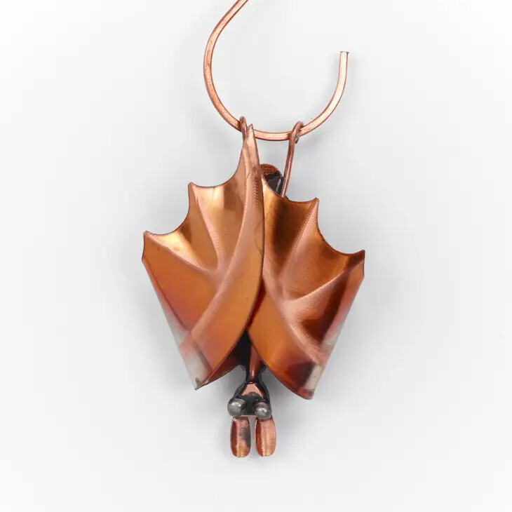 COPPER BAT HANGING - CLOSED WING