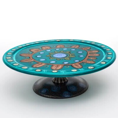 CAKE STAND  TURQUOISE
