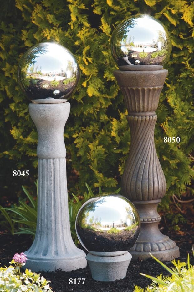 FLUTED GLOBE HOLDER IN OLD STONE FINISH (21)