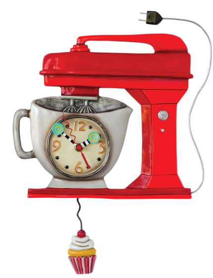 CLOCK VINTAGE MIXER - RED