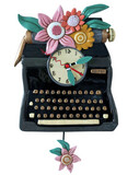 CLOCK BLACK VINTAGE WRITER