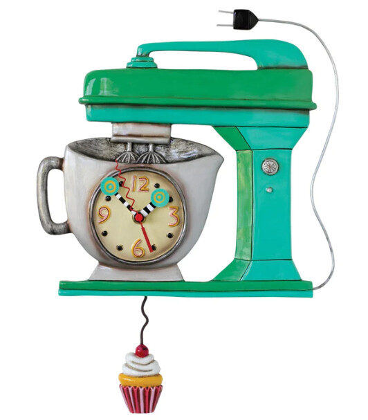 CLOCK - VINTAGE MIXER - GREEN