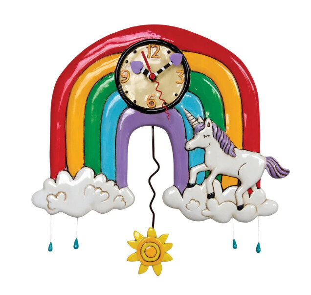 CLOCK RAINBOWS &amp; UNICORNS