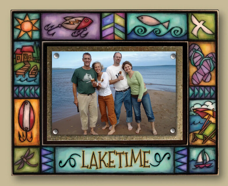 WAF85 LAKETIME - WOOD ART PICTURE FRAME