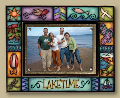 WAF85 LAKETIME - WOOD ART PICTURE FRAME