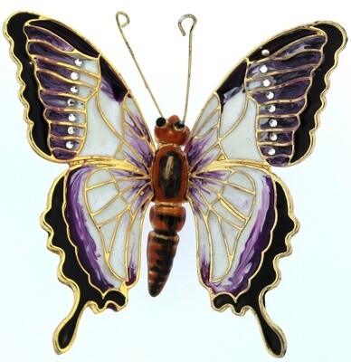 ENAMEL ARTICULATED BUTTERFLY ORNAMENT