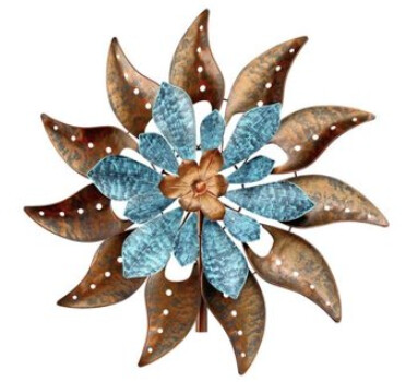 34392 SPINNER LEAF WINDMILL TAIL BLUE BRONZE