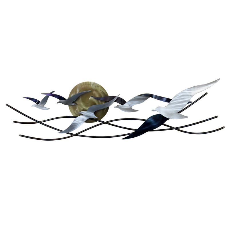 WINGED SURFERS METAL WALL SCULPTURE MM154