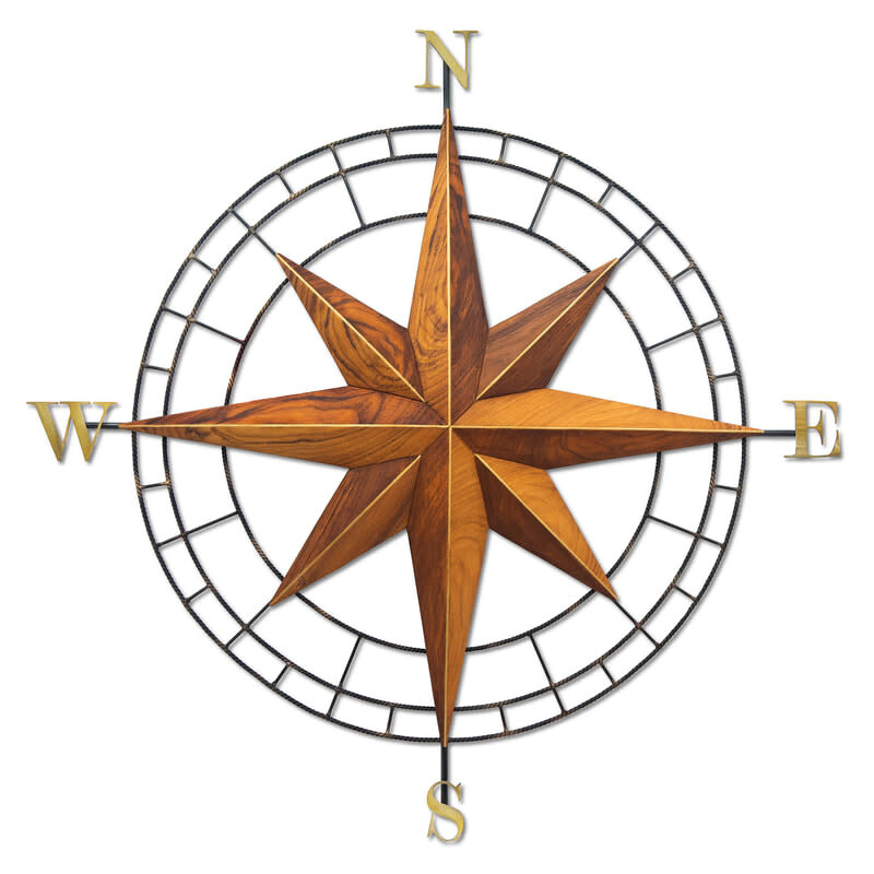 MM410 COMPASS ROSE I TEAK AND STAINLESS (DISCONTINUED)
