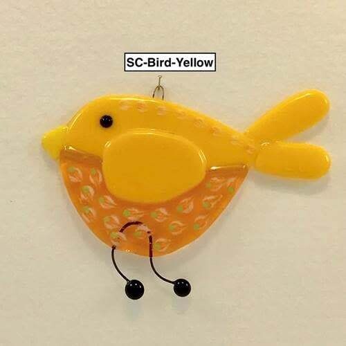 Fused Glass Bird Sun Catcher