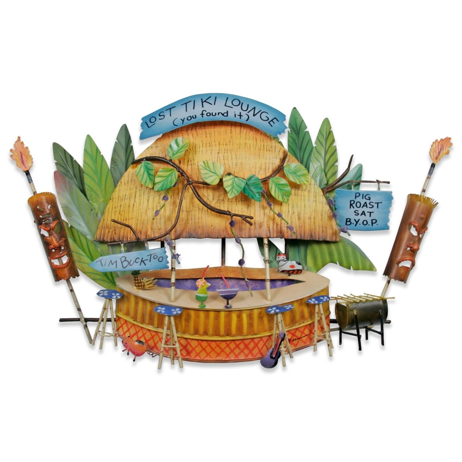 LOST TIKI LOUNGE METAL WALL ART CA715