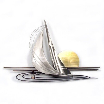 SUNSET SAIL METAL WALL SCULPTURE MM118