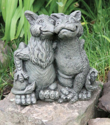 5118 BEST FRIENDS - CHIRP &amp; REXY IN URBAN GREY FINISH