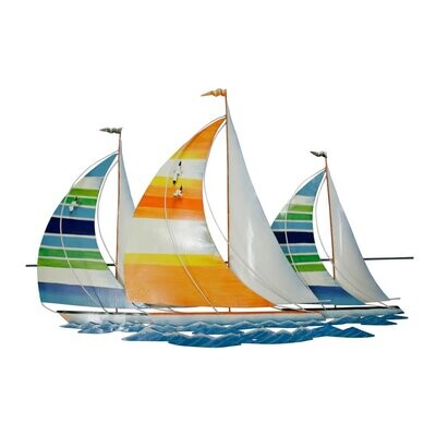 TROPICAL REGATTA COLORFUL METAL WALL ART CA733