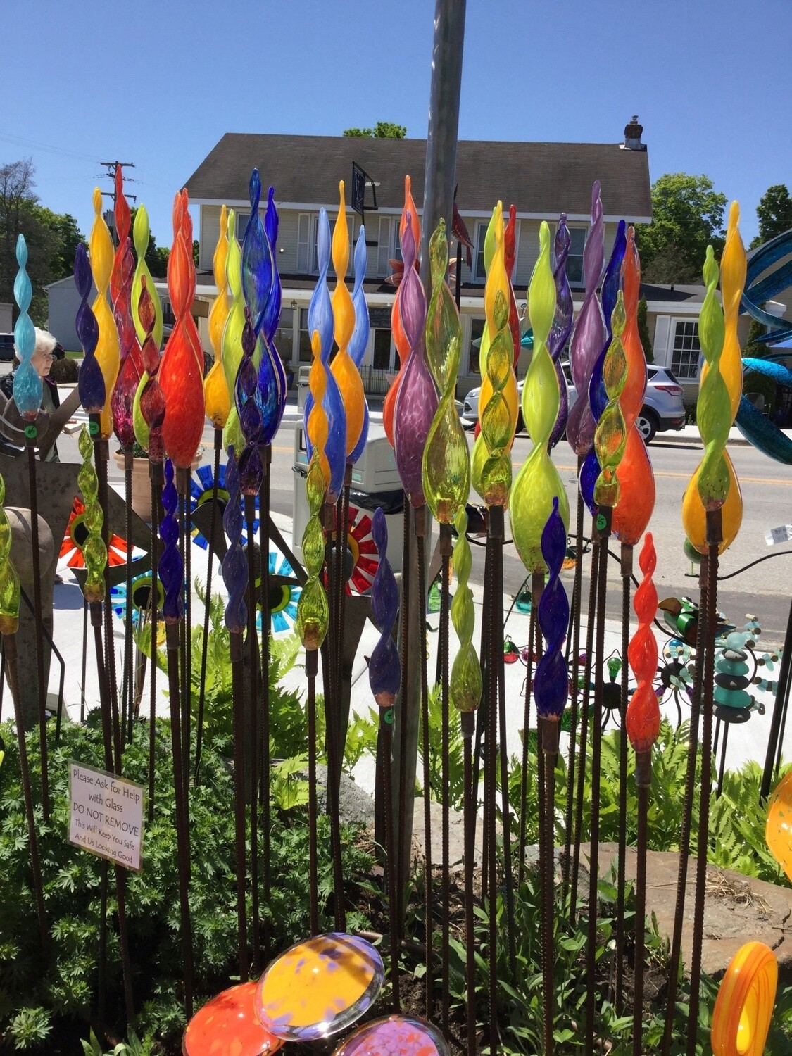 TWISTY LARGE - GARDEN GLASS SCULPTURE